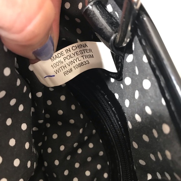 Lulu Guinness London Dog Print Black Tote & Wallet - Picture 6 of 7